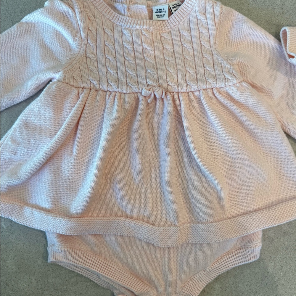 Janie and Jack Pink Cable Knit Dress